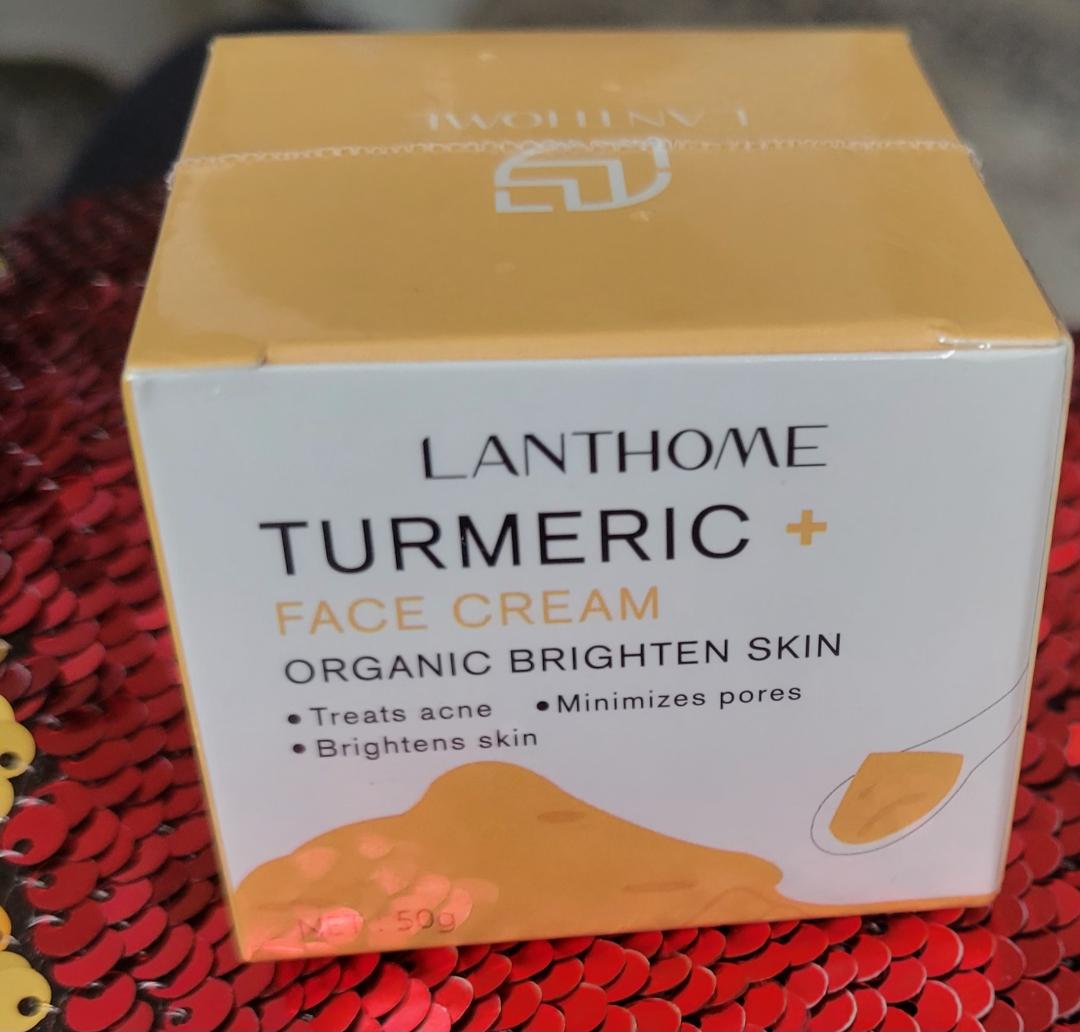 A- KIT TUMERIC 1 NETTOYANT + 1 CREME + 1 SERUM ECLAIRCISSANTE, ANTI-ACNE
