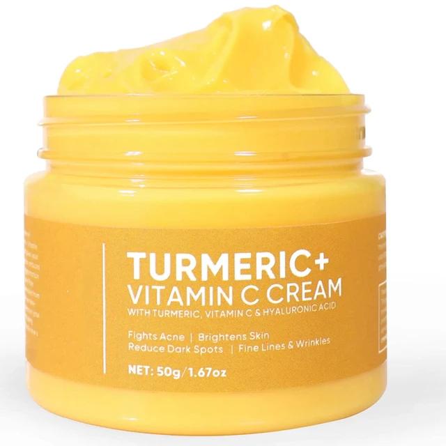 A- KIT TUMERIC 1 NETTOYANT + 1 CREME + 1 SERUM ECLAIRCISSANTE, ANTI-ACNE
